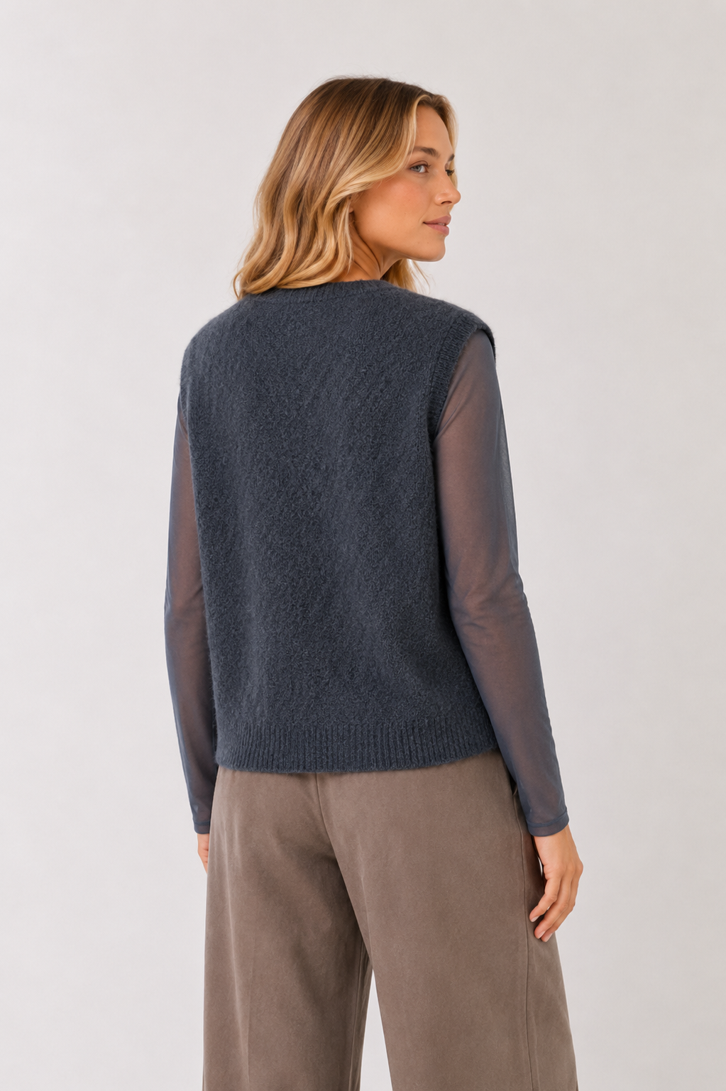 MSCH Copenhagen Strickweste washed blue