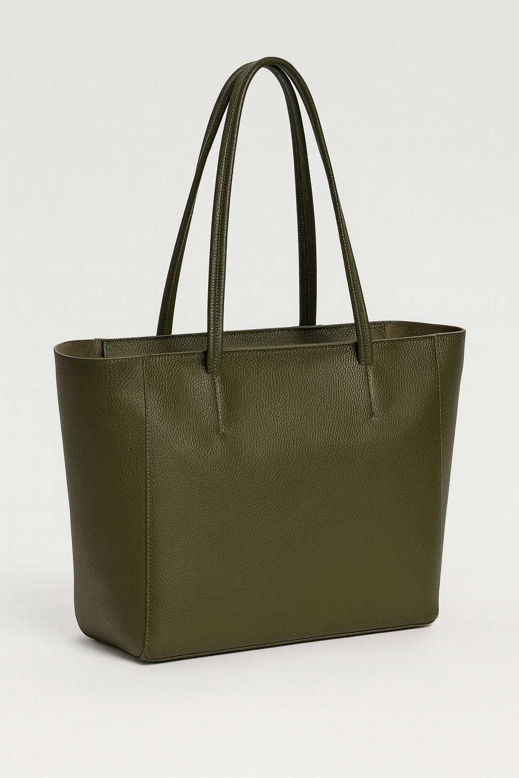 Shopper Bag in Olivgrün – Große Damen Tote Bag mit ReißverschlussS