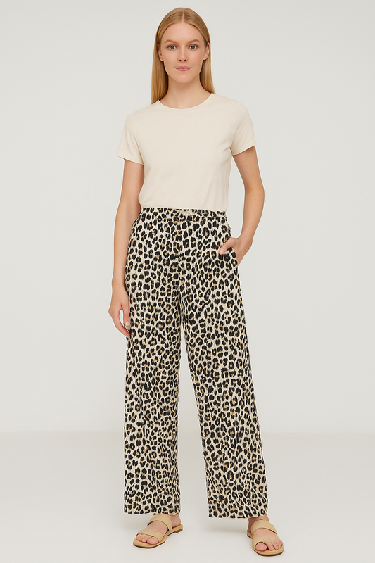 Leo Hose Damen – Trendiger Animal-Print