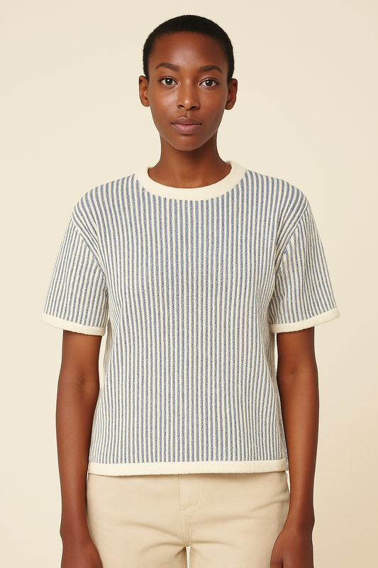 Feinstrick-Shirt – Light Blue