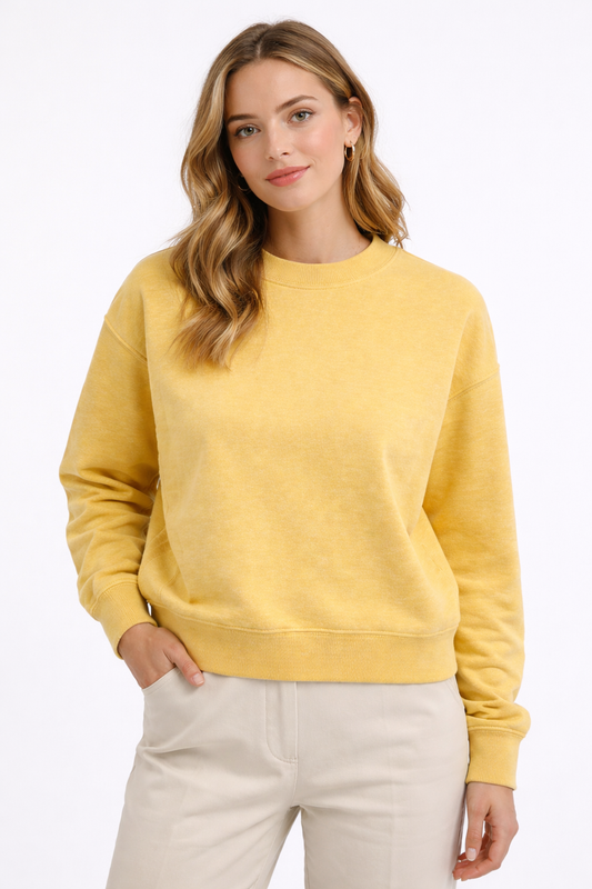 YAYA Sweatshirt washed Gelb