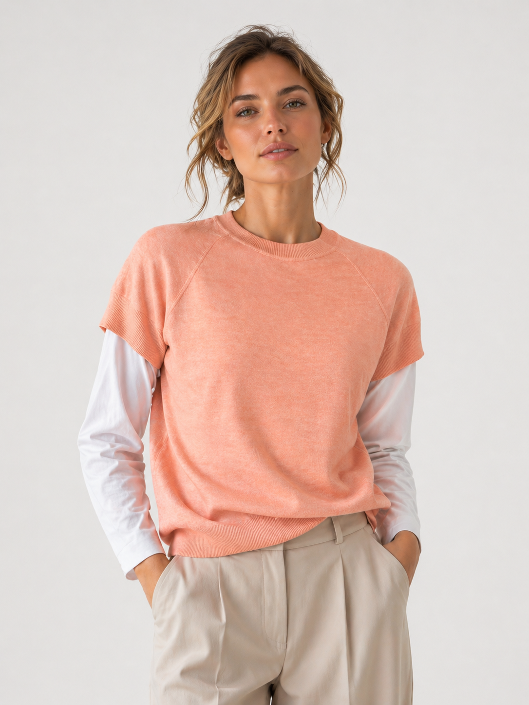 YAYA Amsterdam kurzarm Sweat