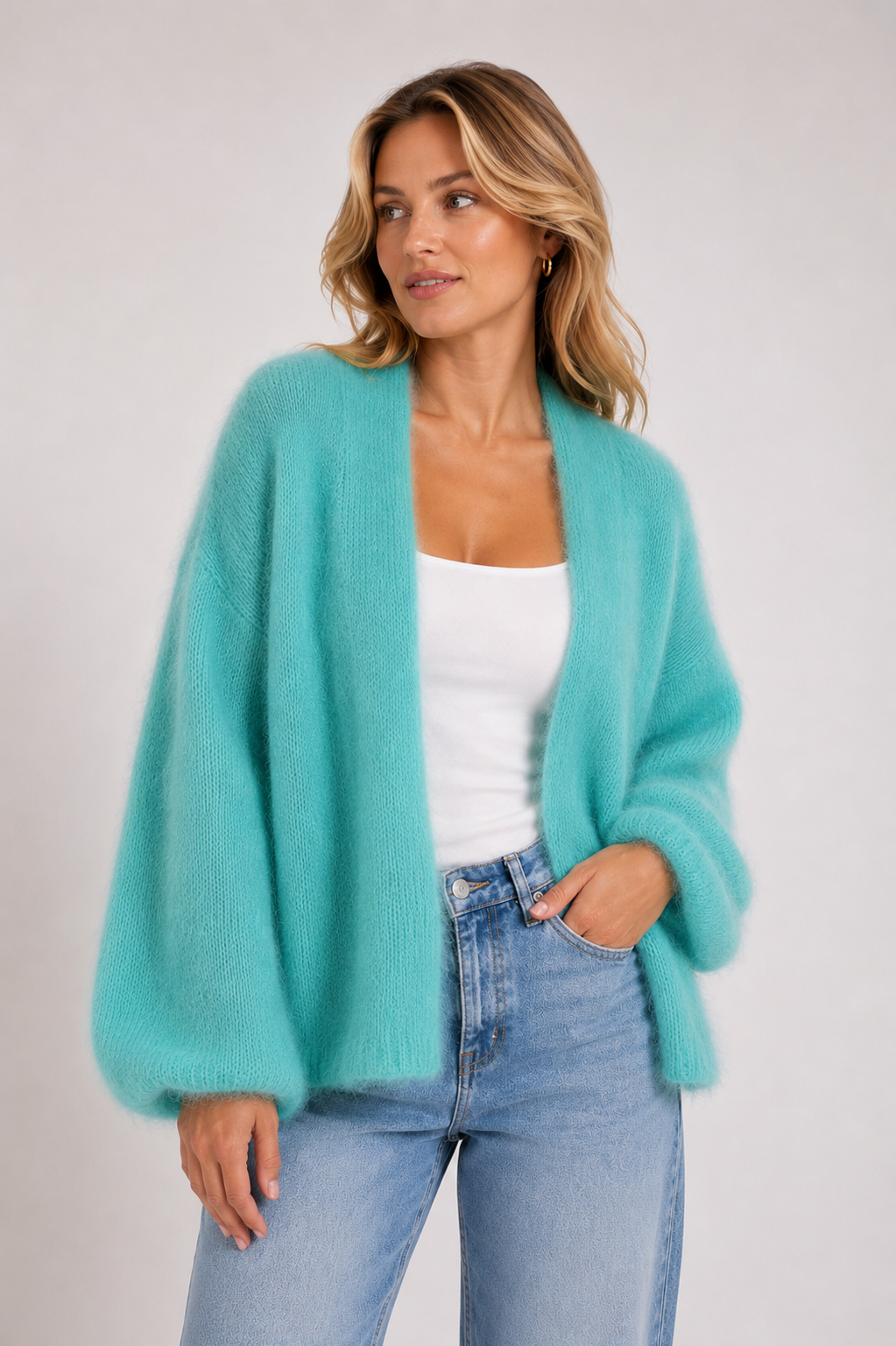 Mohair Strickjacke