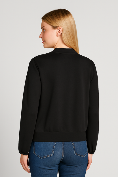 Sweatshirt Bomberjacke schwarz