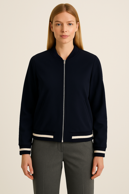College-Bomberjacke – Navy/Offwhite