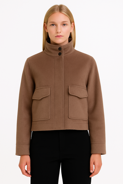 MSCH Copenhagen Lilianna –  Boxy Fit Jacke – Braun