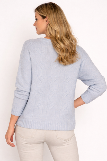 YAYA Strickpullover Ice Blau