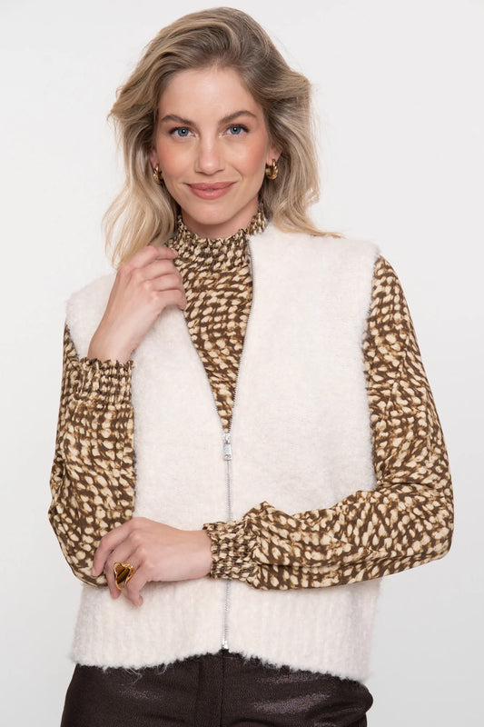 Geisha Damenkomfort-Strickweste mit Reißverschluss