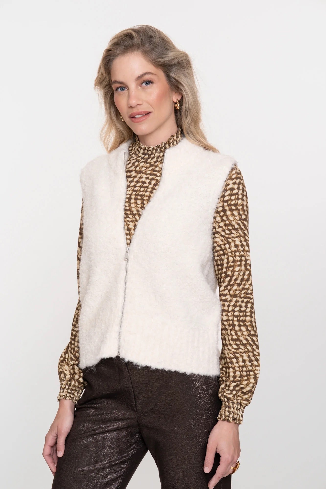 Geisha Damenkomfort-Strickweste mit Reißverschluss