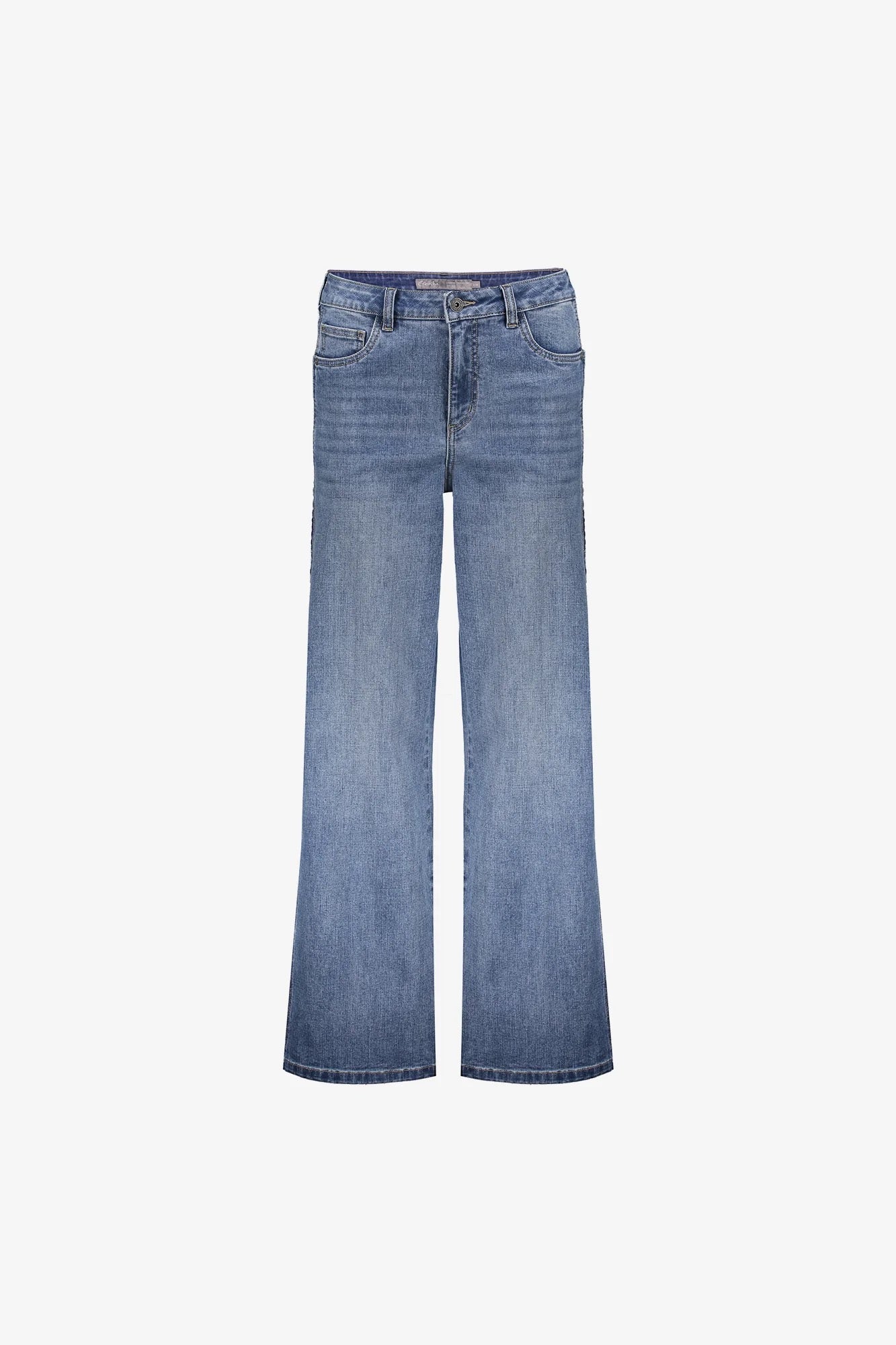 Geisha Damen-Wide-Leg-Jeans mit Seitenstreifen