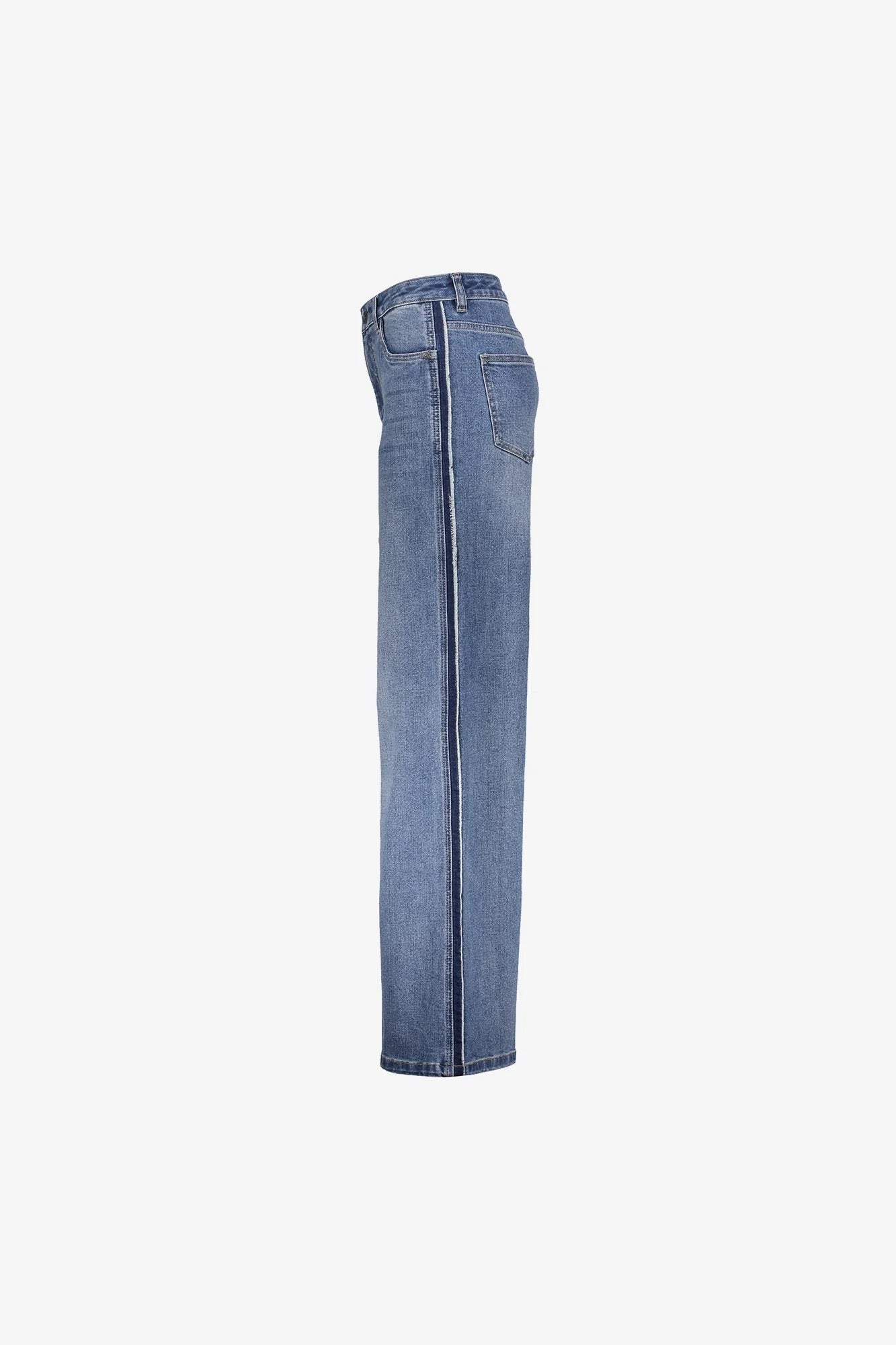 Geisha Damen-Wide-Leg-Jeans mit Seitenstreifen