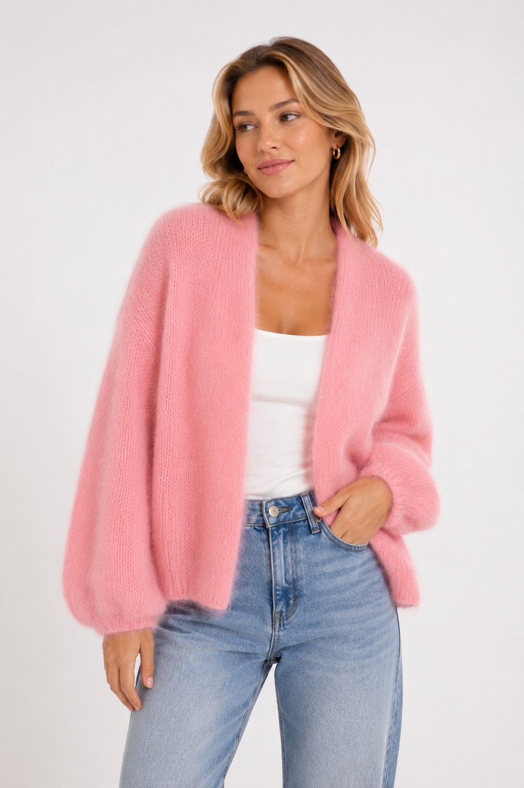 Mohair Strickjacke