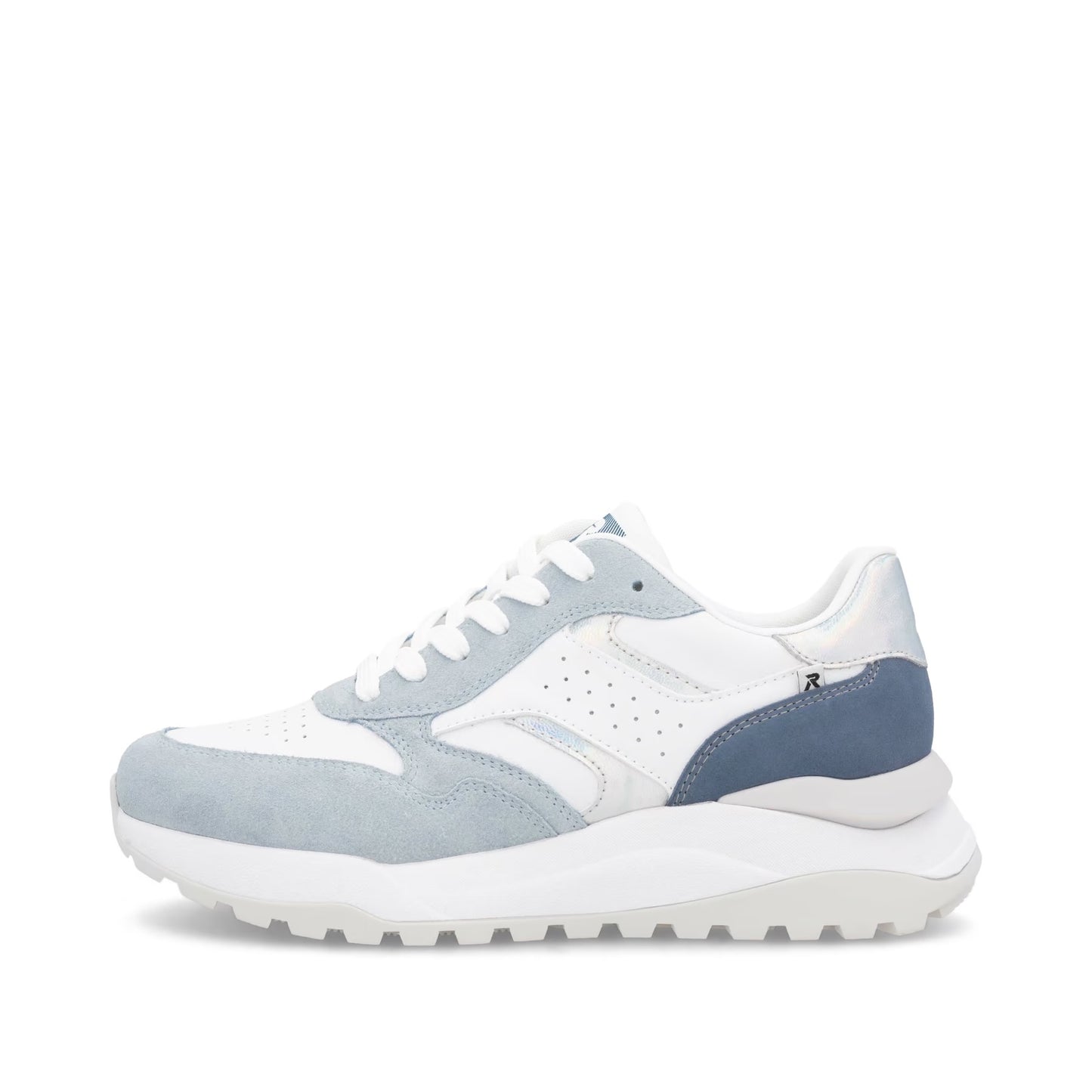 Rieker Damen Sneaker Low in Weiß-Blau