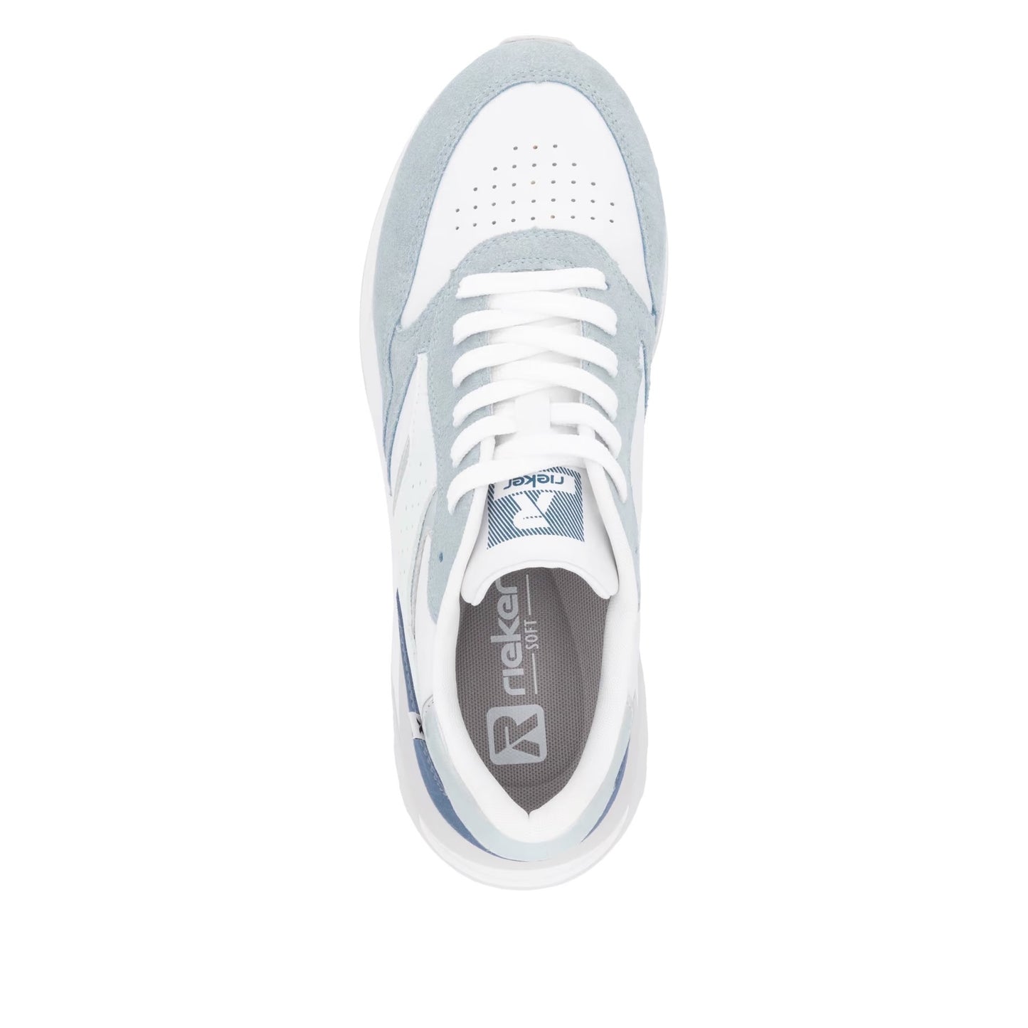 Rieker Damen Sneaker Low in Weiß-Blau