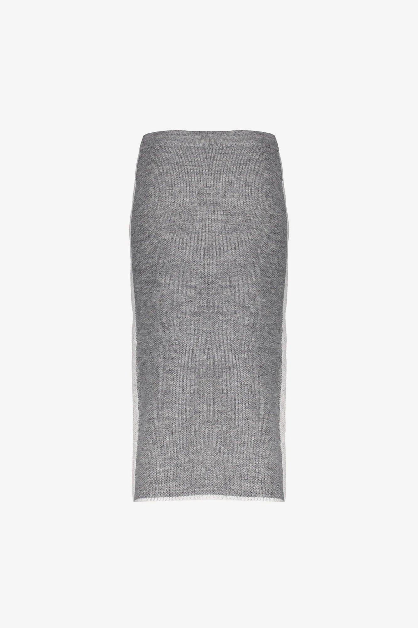 Geisha Damen-Midirock in Grau mit kontrastierendem Besatz