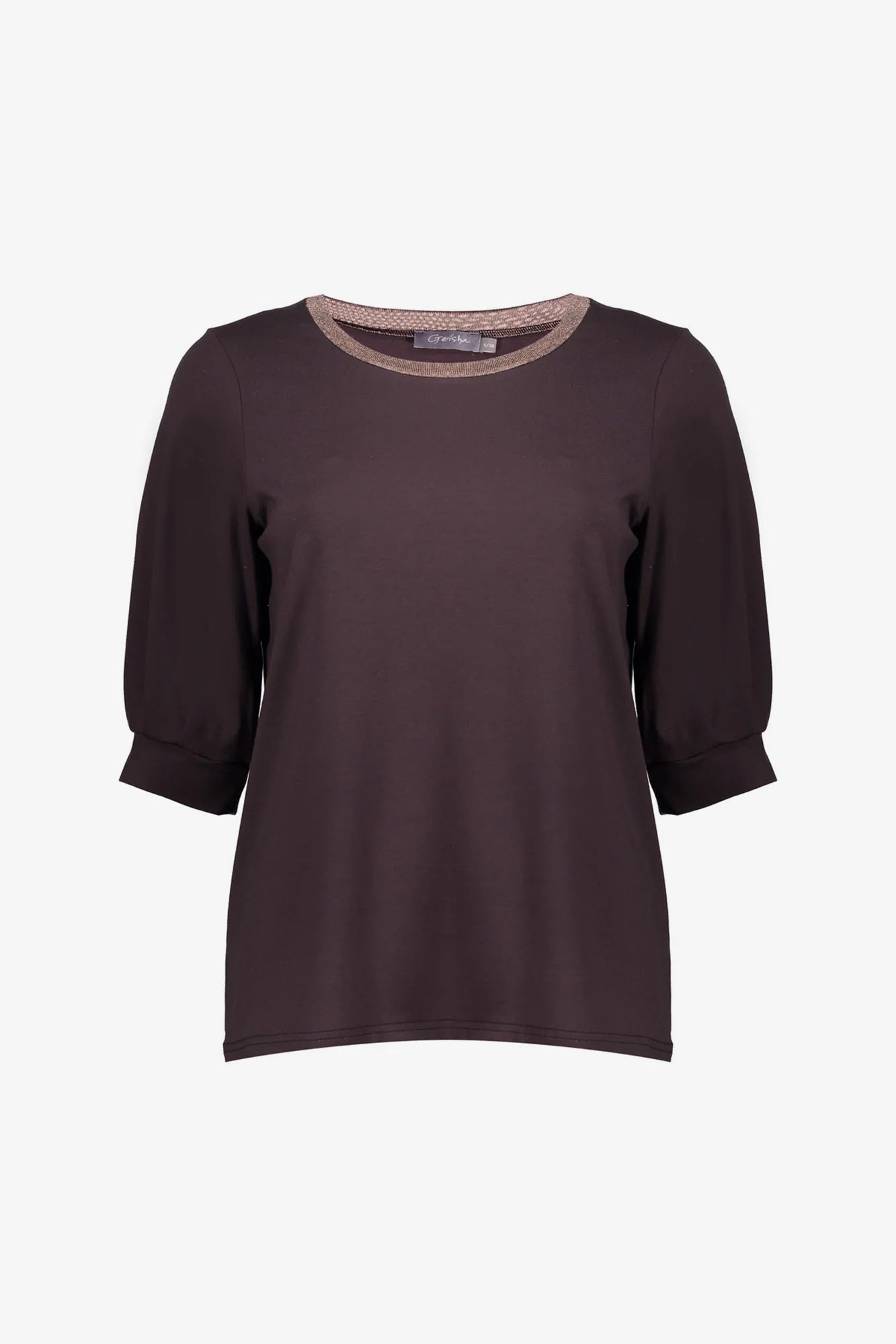 Geisha Damen-Top mit Lurex-Detail am Ausschnitt