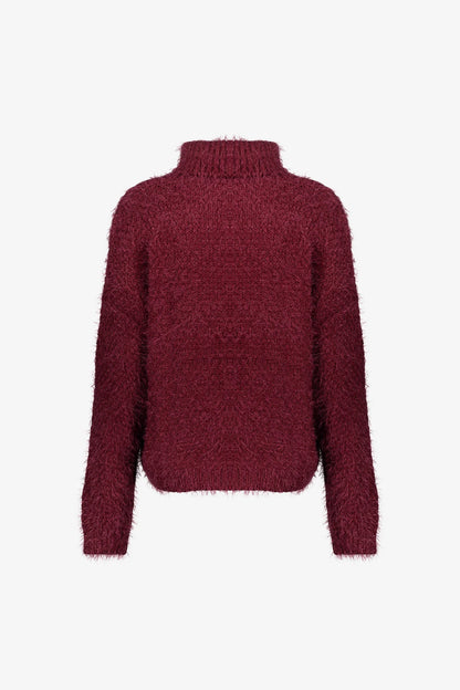 Geisha Damen Zopfpullover mit Turtleneck