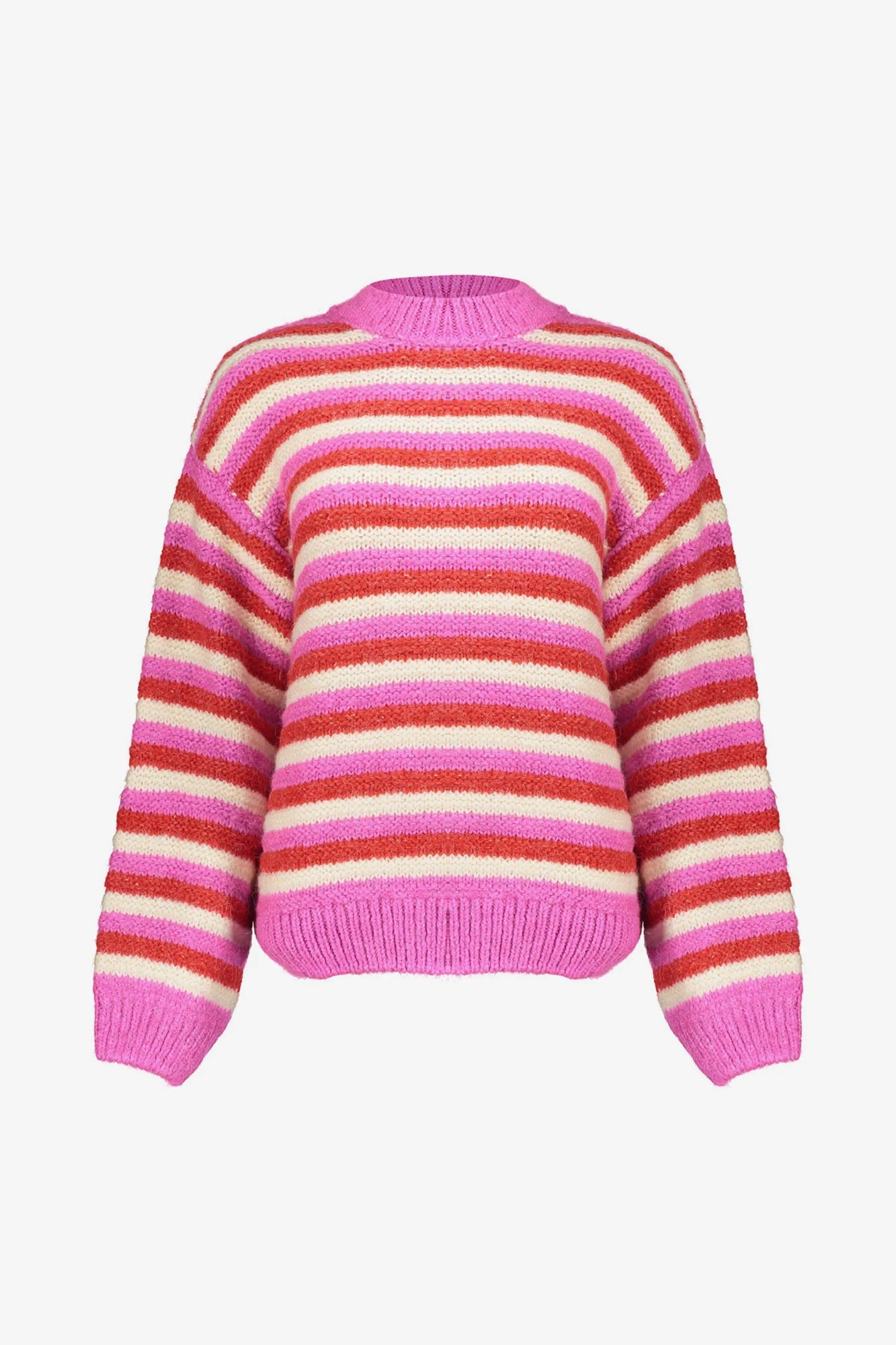 Geisha Damenpullover mit bunten Streifen