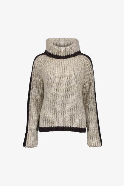 Geisha Damen Pullover aus zweifarbigem Kabelstrick