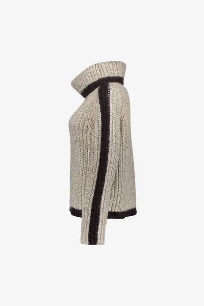 Geisha Damen Pullover aus zweifarbigem Kabelstrick