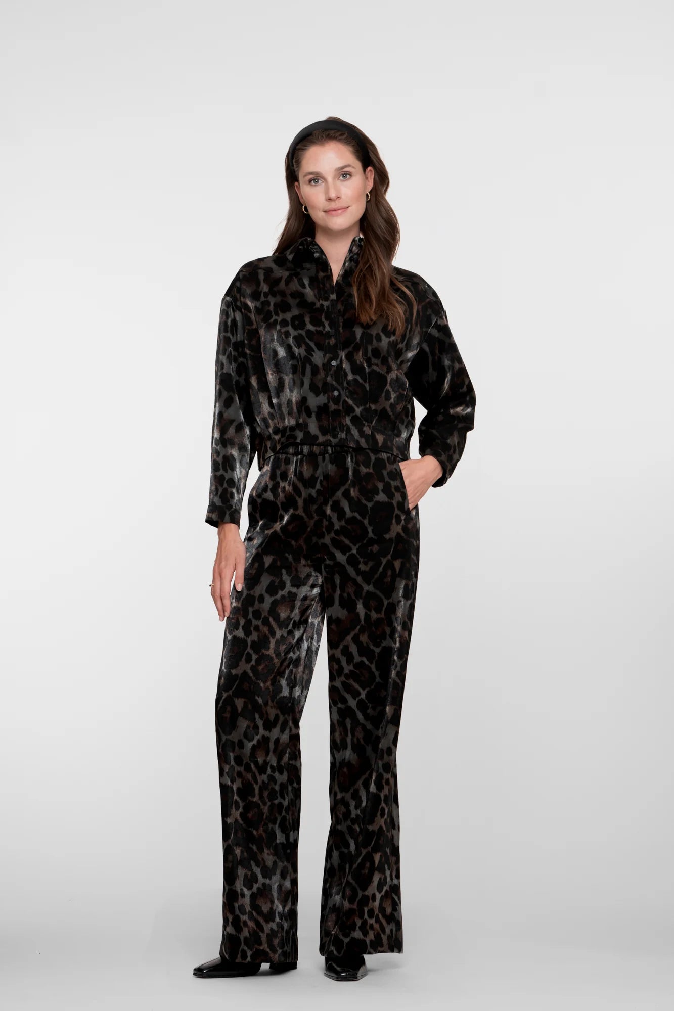 Geisha Damenhose mit Leoprint