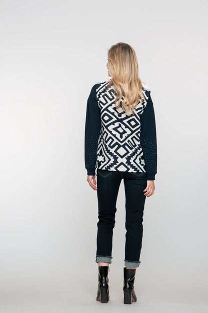 Geisha Damen-7/8-Turn-up-Jeans mit Umschlag