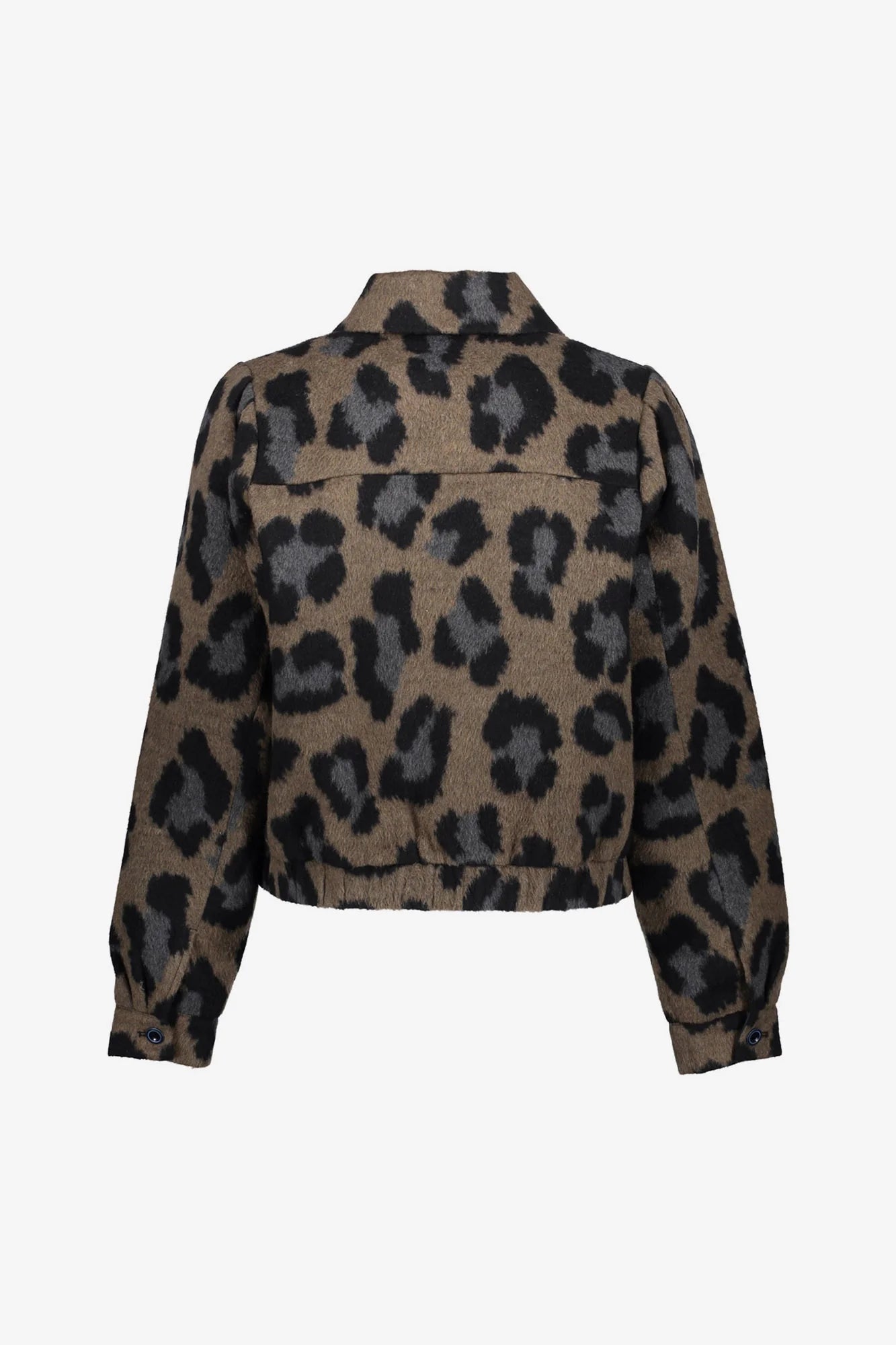 Geisha Damen-Kurzjacke mit Animalprint und klassischem Kragen