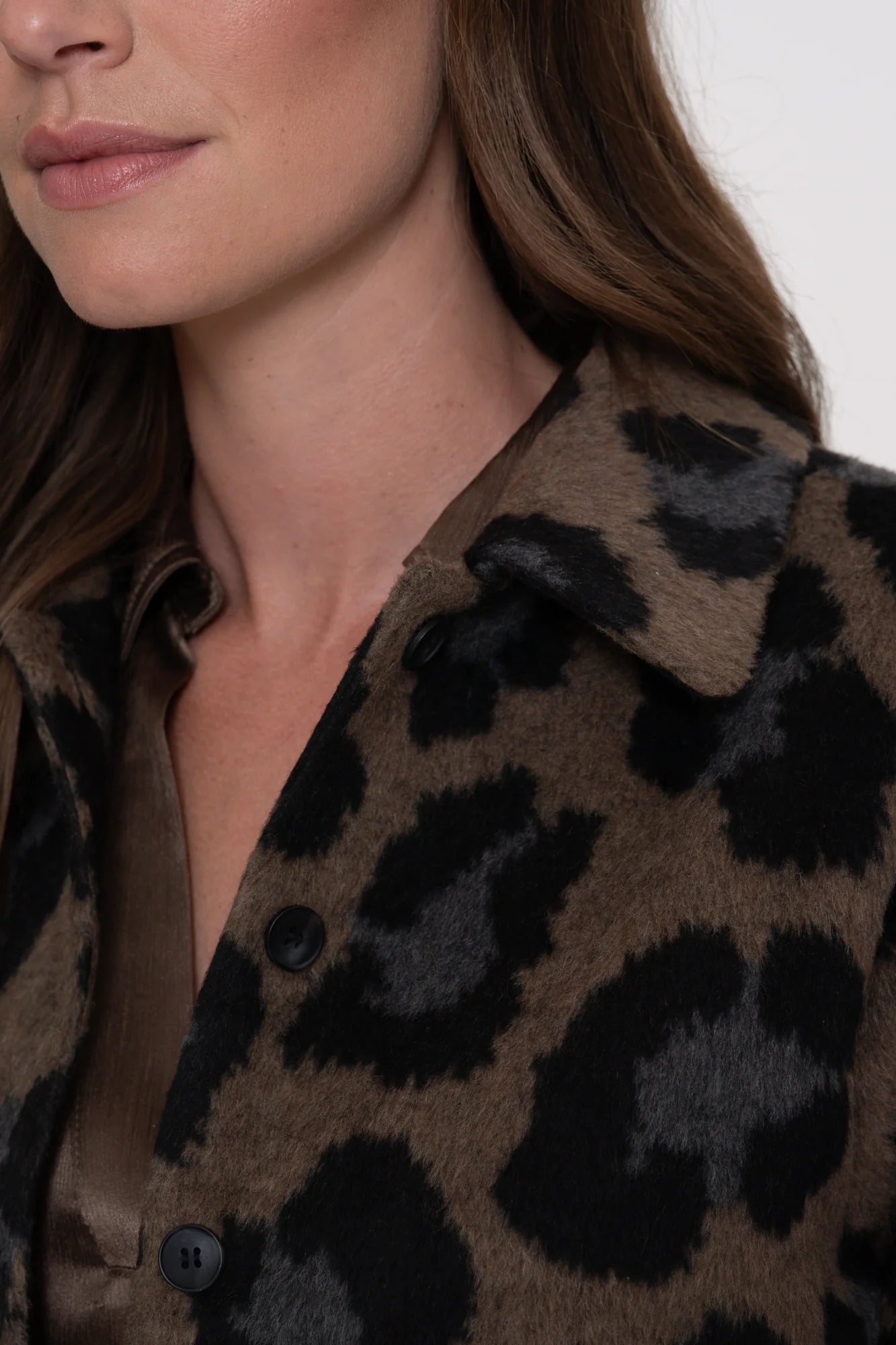 Geisha Damen-Kurzjacke mit Animalprint und klassischem Kragen