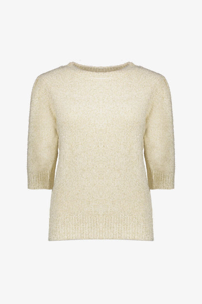 Geisha Damenstrickpullover mit 3/4-Ärmeln und Puffdetails