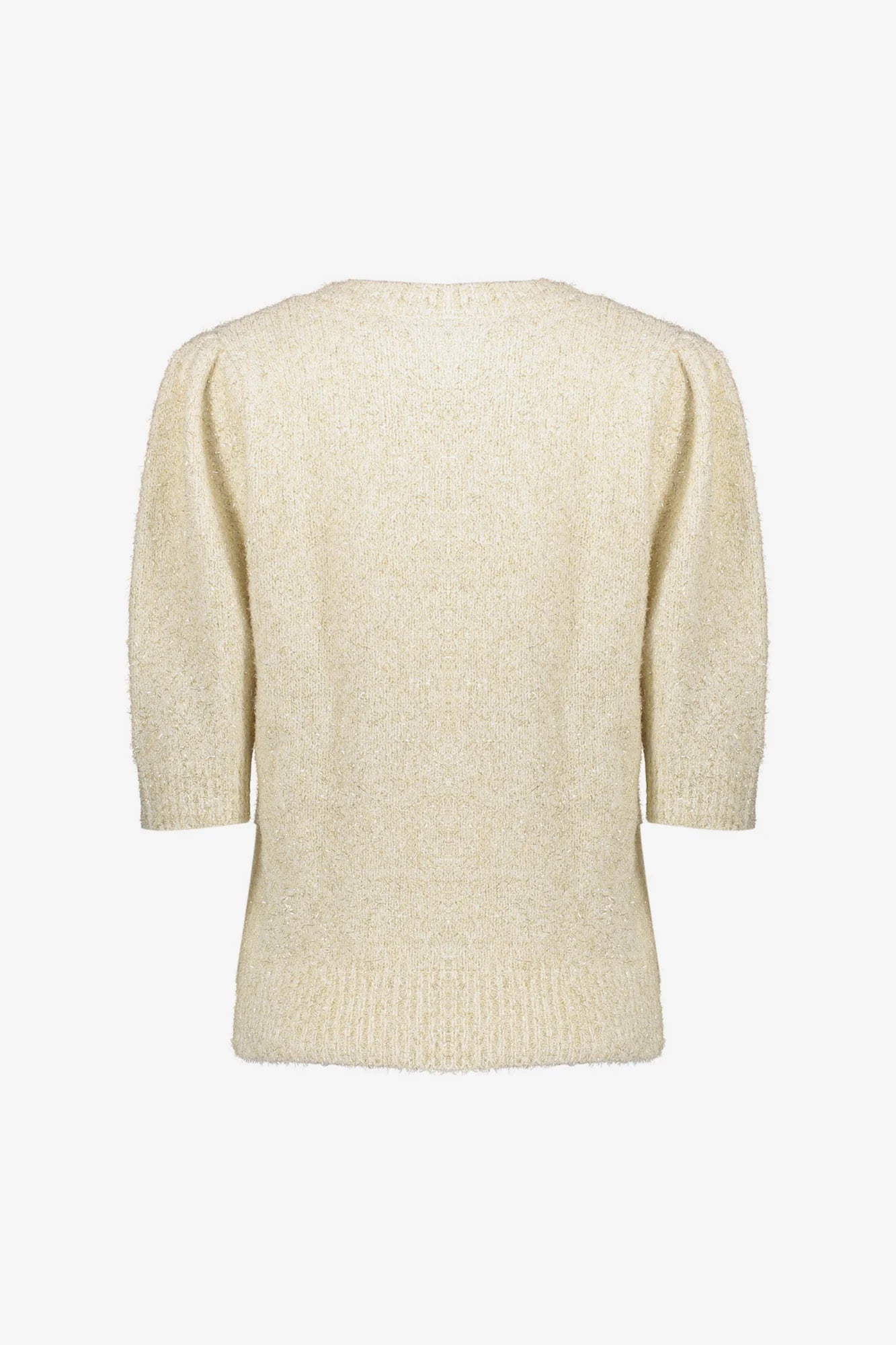 Geisha Damenstrickpullover mit 3/4-Ärmeln und Puffdetails