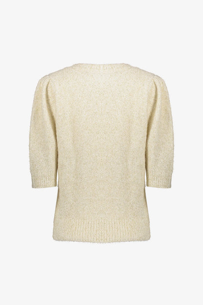 Geisha Damenstrickpullover mit 3/4-Ärmeln und Puffdetails