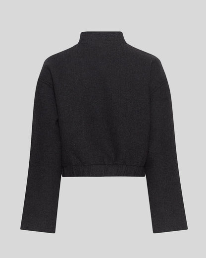 MSCH Copenhagen Jacke Seba – Wolljacke im Bomber-Stil in Dunkelgrau