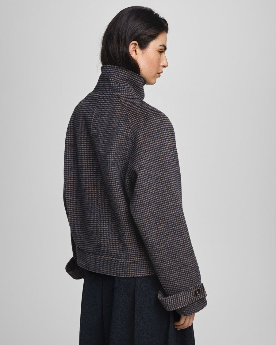 MSCH Copenhagen Jacke Pamela – Karierte Wolljacke in Braun