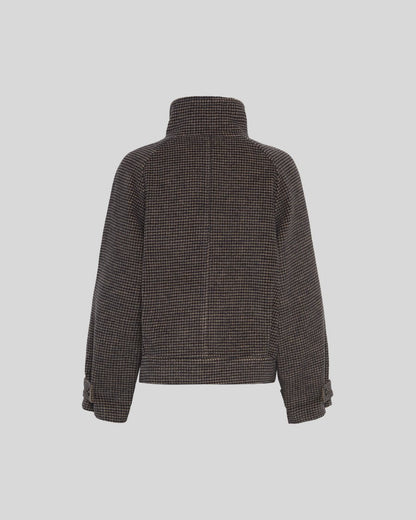 MSCH Copenhagen Jacke Pamela – Karierte Wolljacke in Braun